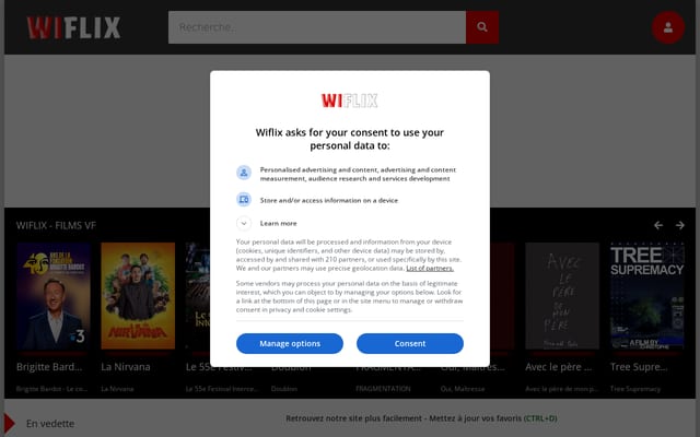 Screenshot of wiflix.al