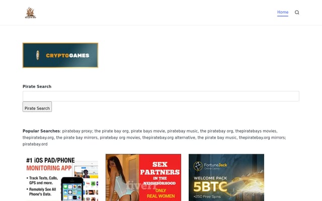 Screenshot of thepiratebayorg.org
