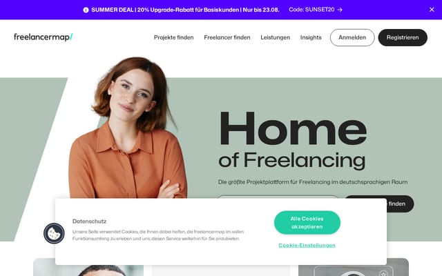 Screenshot of freelancermap.de