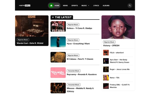 Screenshot of vistanaij.com.ng