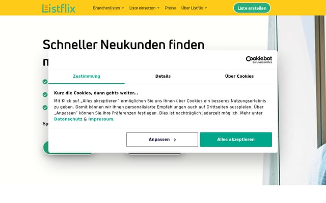 Screenshot of listflix.de