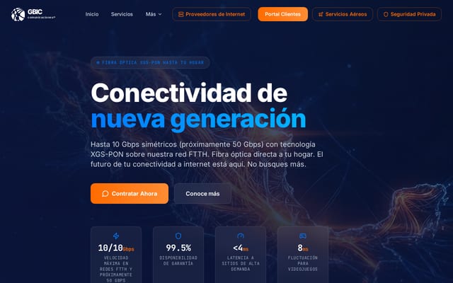 Screenshot of gbic.mx