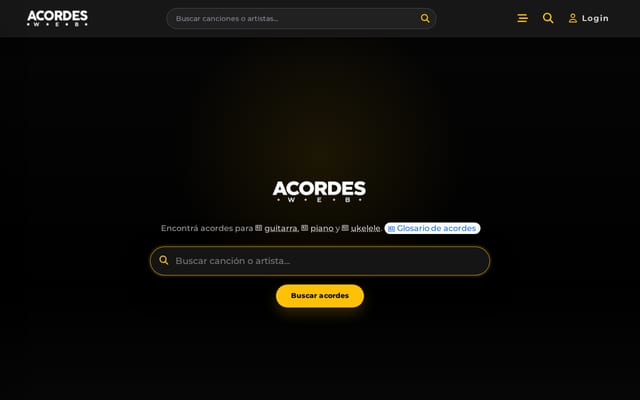 Screenshot of acordesweb.com