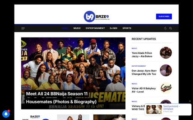 Screenshot of baze9.com