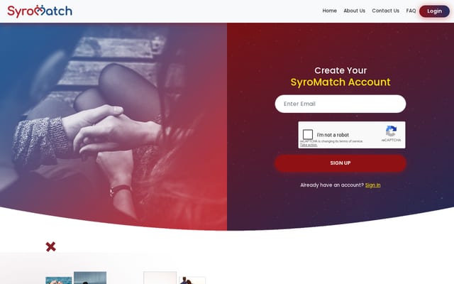 Screenshot of syromatch.com