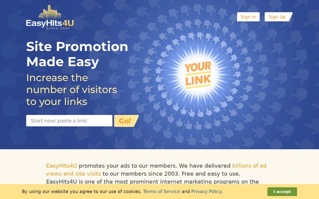 Screenshot of easyhits4u.com