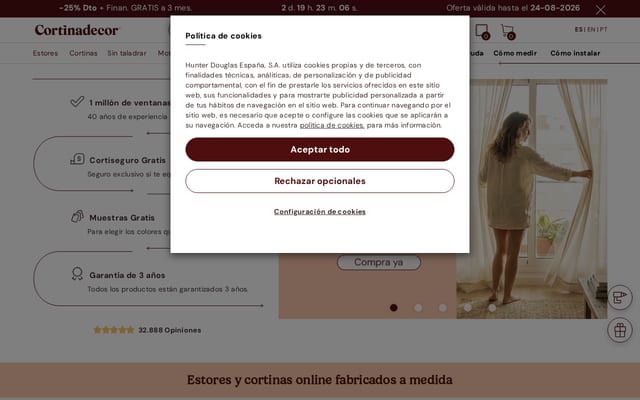Screenshot of cortinadecor.com