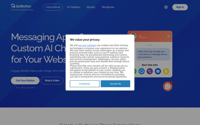 Screenshot of getbutton.io