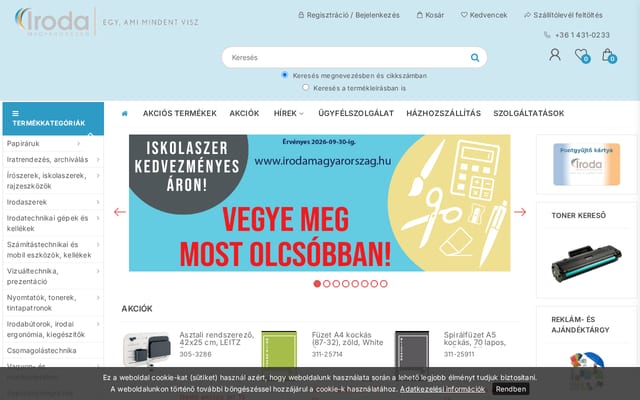 Screenshot of irodamagyarorszag.hu