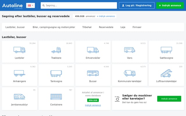Screenshot of autoline.dk