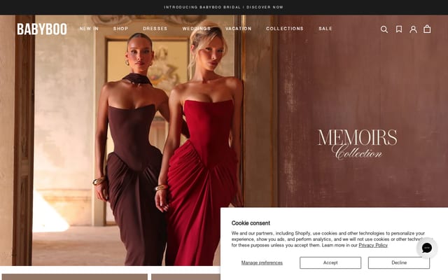 Screenshot of babyboofashion.com
