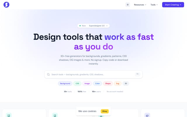 Screenshot of superdesigner.co