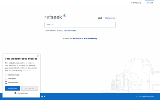 Screenshot of refseek.com