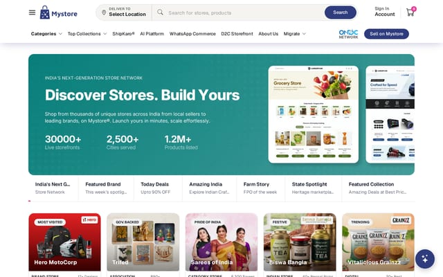 Screenshot of mystore.in