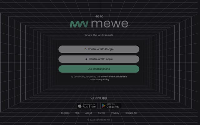 Screenshot of mewe.com