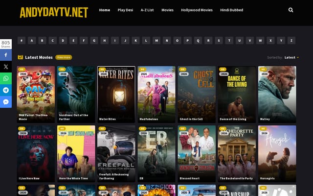 Screenshot of andydaytv.net