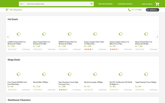 Screenshot of goto.com.pk