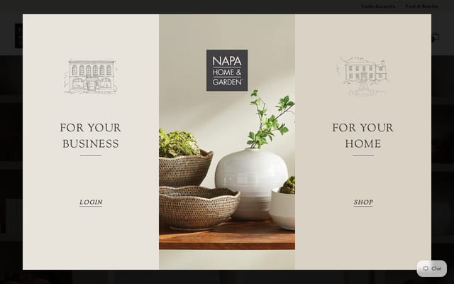 Screenshot of napahomeandgarden.com