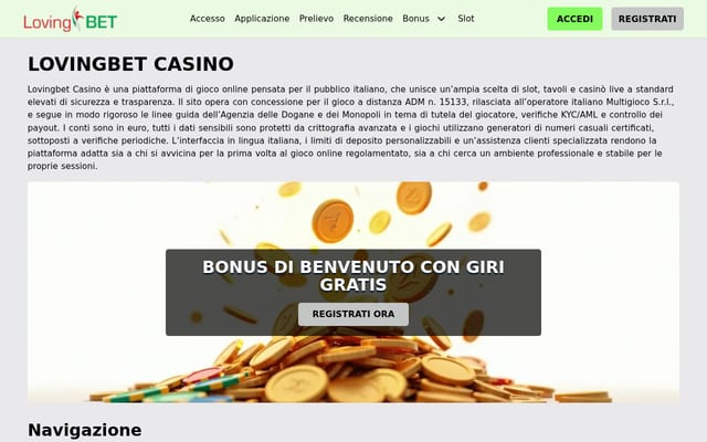 Screenshot of lovingbet.net