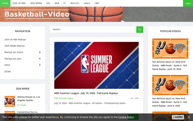 Screenshot of basketball-video.com
