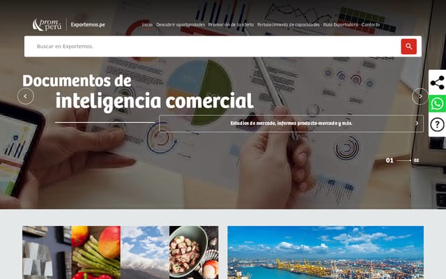 Screenshot of exportemos.pe