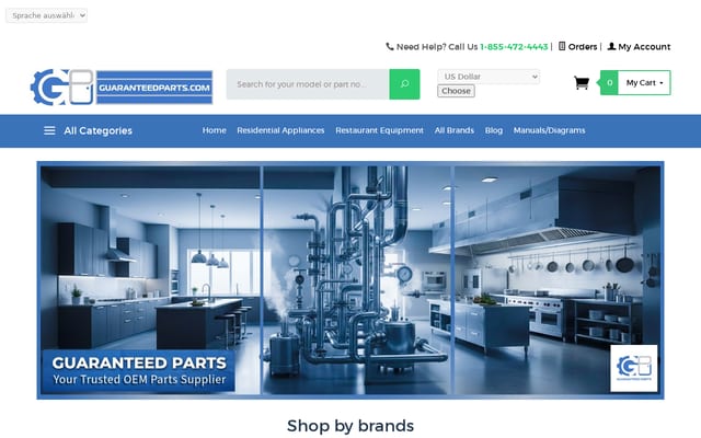 Screenshot of guaranteedparts.com