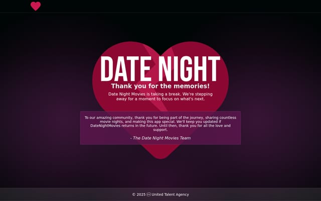 Screenshot of datenightmovies.com
