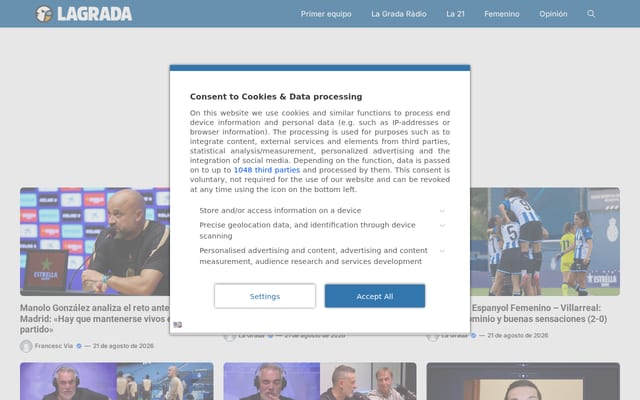 Screenshot of lagradaonline.com