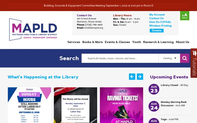 Screenshot of mapld.org