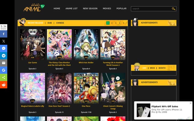 Screenshot of gogoanime.me