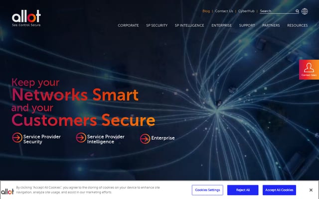 Screenshot of allot.com