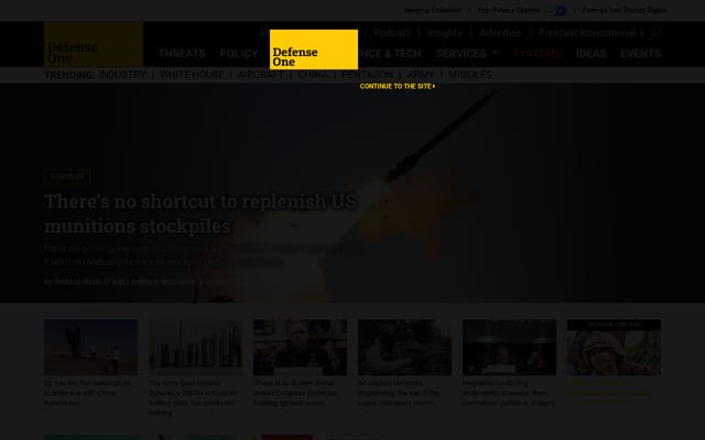 Screenshot of defenseone.com