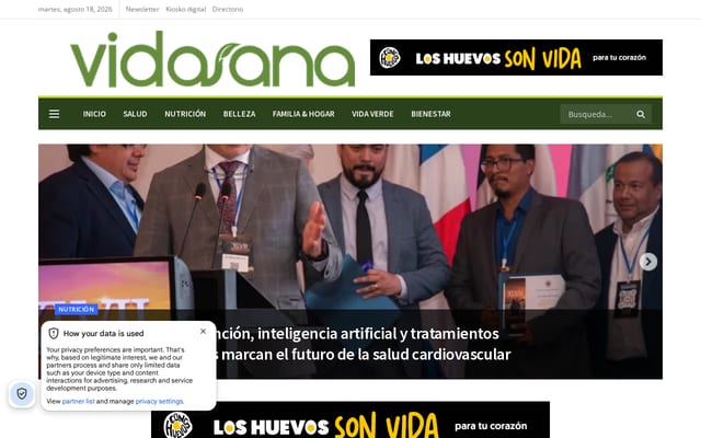 Screenshot of vidasana.sv