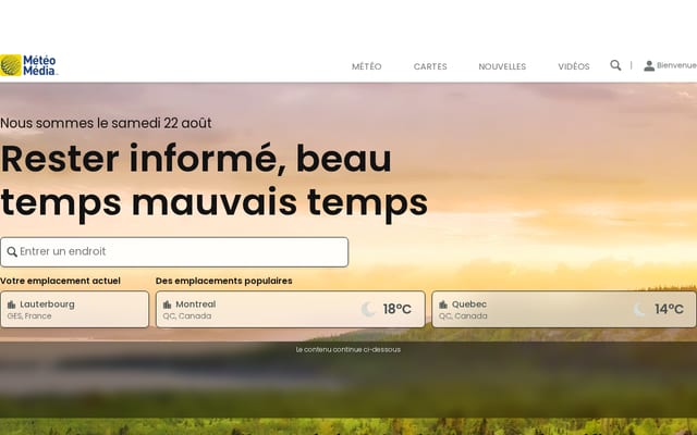 Screenshot of meteomedia.com