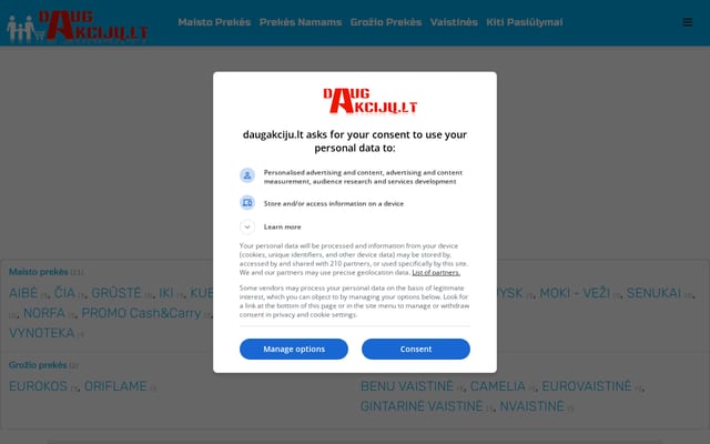 Screenshot of daugakciju.lt