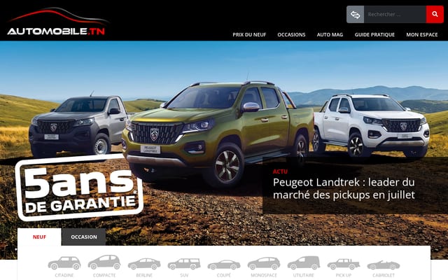 Screenshot of automobile.tn