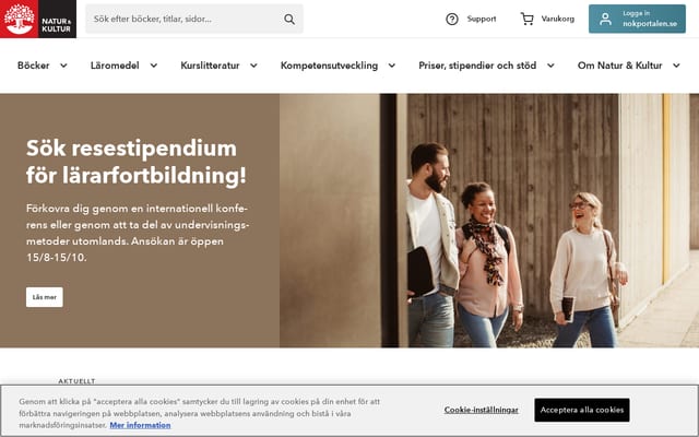 Screenshot of nok.se
