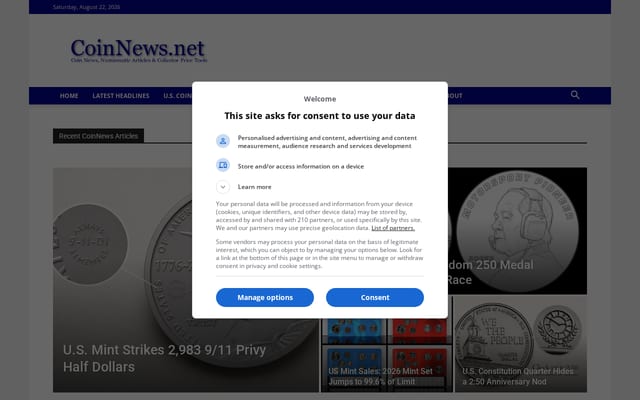 Screenshot of coinnews.net