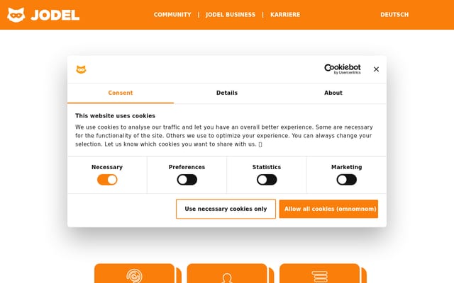 Screenshot of jodel.com