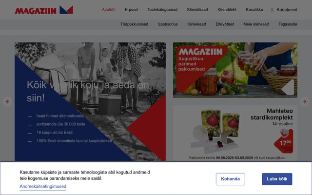 Screenshot of magaziin.ee