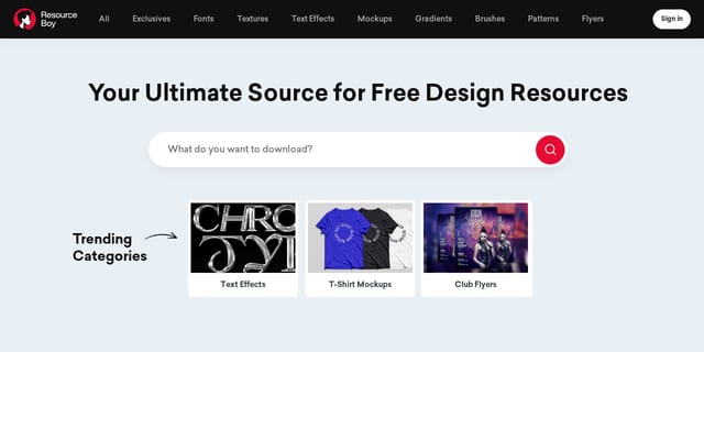 Screenshot of resourceboy.com