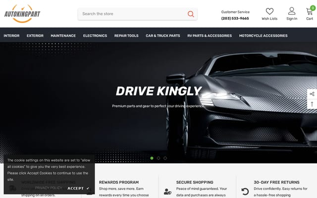 Screenshot of autokingpart.com