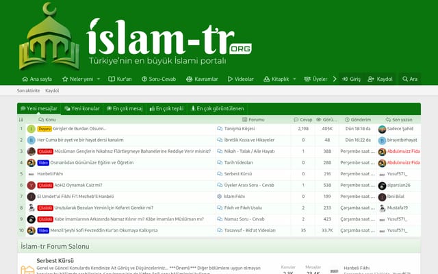 Screenshot of islam-tr.org