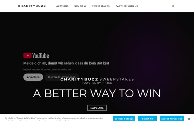 Screenshot of prizeo.com