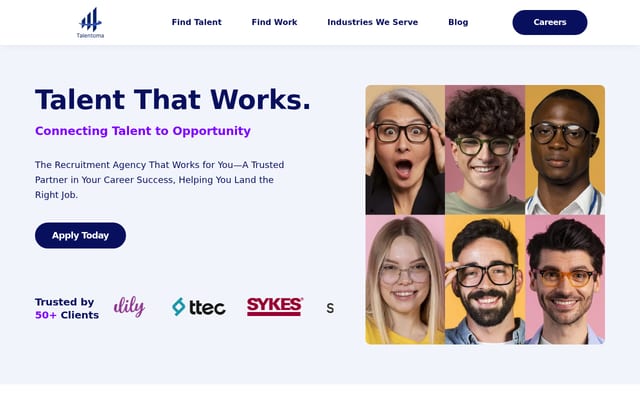 Screenshot of talentoma.com