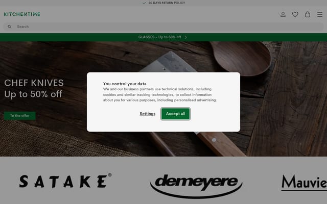 Screenshot of kitchentime.com