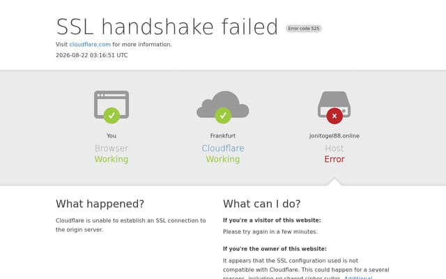 Screenshot of jonitogel88.online