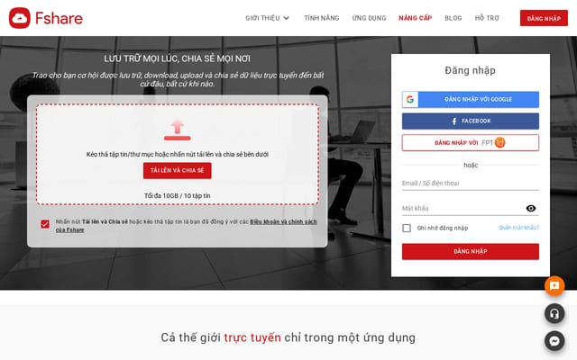Screenshot of fshare.vn