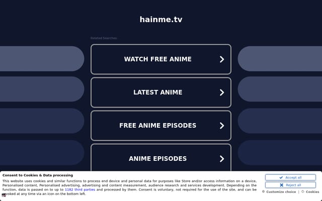 Screenshot of hainme.tv