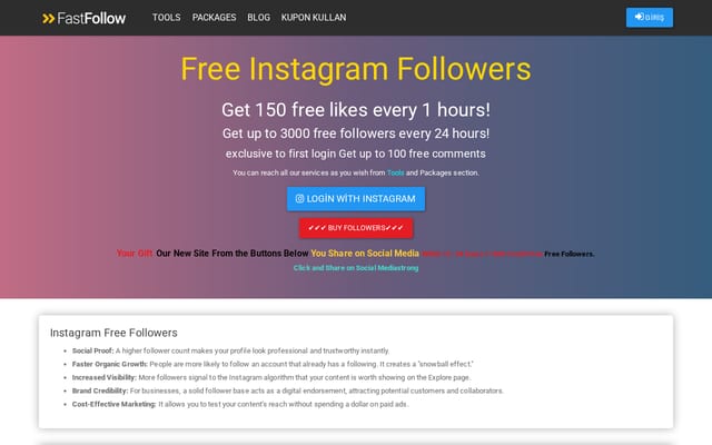 Screenshot of fastfollow.in